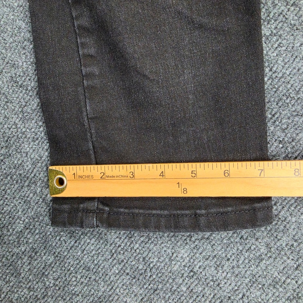 Levis 502 Jeans Men's 36x32 Regular Taper Black Denim Dark Wash Casual - Picture 7 of 9